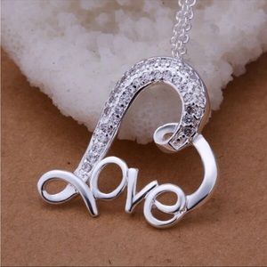 925 Sterling Silver LOVE Necklace